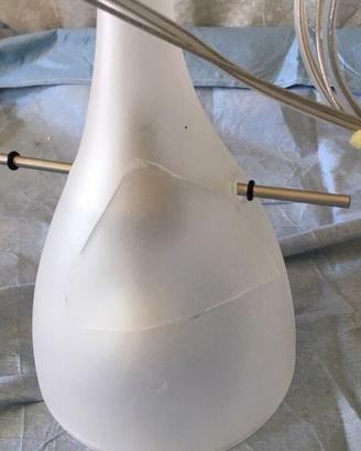 Lampadario MADAM vetro sabbiato - DISEGNOLUCE-