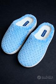 Pantofole Peluche Azzurre De Fonseca (tg. 37)