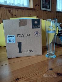 6 bicchieri pils Birra Dolomiti