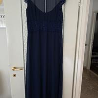 vestito lungo blu 