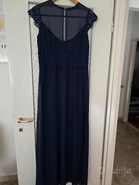 vestito lungo blu 