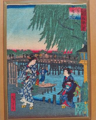 Xilografia stampa giapponese HIROSHIGE Ukiyo-e