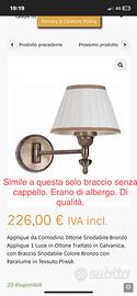 Applique da comodino con braccio snodabile