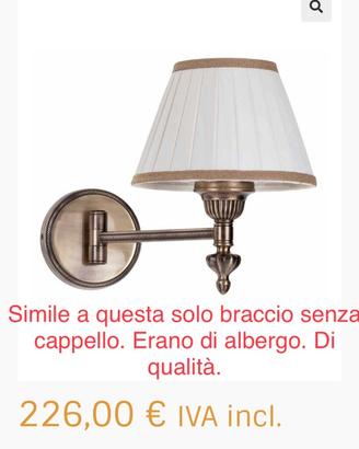 Applique da comodino con braccio snodabile
