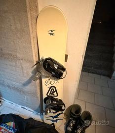 Snowboard K2 con attacchi + scarponi, full set