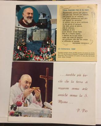 2 vecchie cartoline Padre Pio - San Pio
