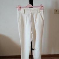 Pantaloni Bianchi Eleganti  Made in Italy taglia S