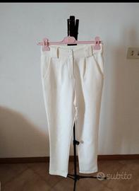 Pantaloni Bianchi Eleganti  Made in Italy taglia S