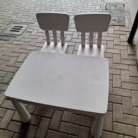 Ikea tavolino e sedie
