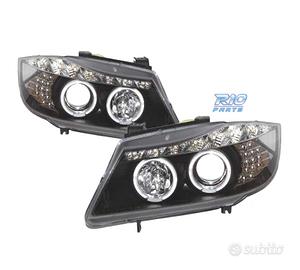 FARI BMW E90 05-08 LUCE DIURNA A LED NERO