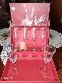 Bicchieri flute in cristallo Capri Crystal.