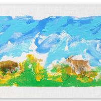 Opera unica Mario  Schifano su tela con COA