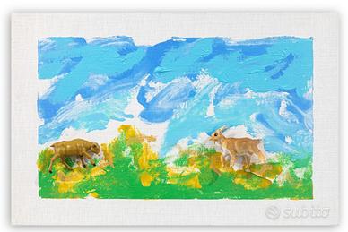 Opera unica Mario  Schifano su tela con COA