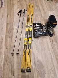 Sci scarponi e bacchette uomo ragazzo