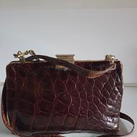 Borsa in pelle di coccodrillo anni 50