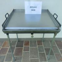 Barbecue piastra a gas 70x56 in acciaio inox (nuov