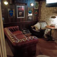 Vintage in pelle capitonné. 