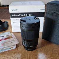 Sigma Art 40mm F1.4 DG HSM x Canon