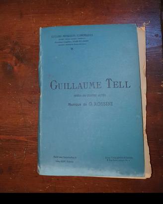 libro vintage Guillaume Tell di musica