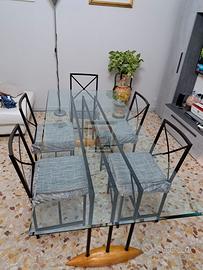 tavolo cristallo da sala 