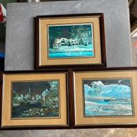 Set di 3 quadri firmati 32x26 cm