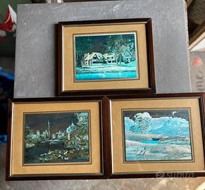 Set di 3 quadri firmati 32x26 cm