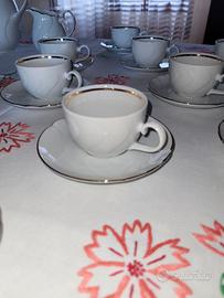 Servizio da caffè porcellana filo oro