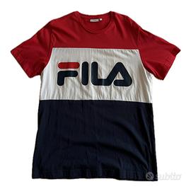 T-shirt Fila blu e rossa, taglia M