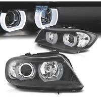 FARI BMW E90 E91 05-08 ANGEL EYES 3D SFONDO NERO