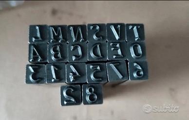 Kit punzoni lettere e numeri 