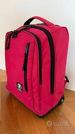 Zaino Trolley elementari invicta con ruote FUCSIA