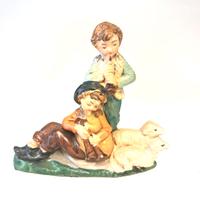 Presepe 10 cm pastori con pecore CARTAPESTA