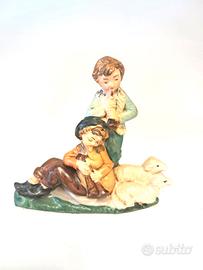 Presepe 10 cm pastori con pecore CARTAPESTA