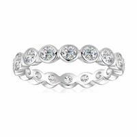 Anello Eternità Moissanite in Argento 925