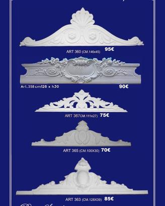 sovraporta in gesso cornice decorativa fregio