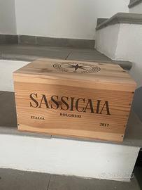 Cassa in legno vuota Sassicaia 2017