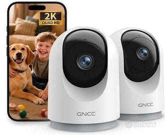 GNCC 2K 3MP Telecamera Wi-Fi Interno 2.4GHz