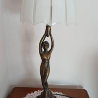 Lampada bronzo e vetro