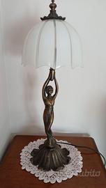 Lampada bronzo e vetro