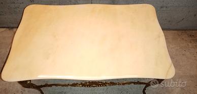 Tavolino Francese Vintage anni '70 Piano marmo