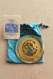 Fermacarte Vetro di Murano di Leone in Oro 24 Kt.