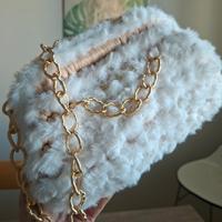 borsa bianca e beige 