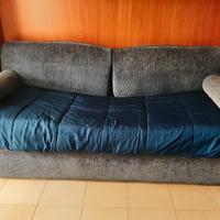 Divano, letto doppio Blu