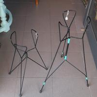 Porta piante anni '50/'60 in ferro nero poeghevoli