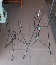 Porta piante anni '50/'60 in ferro nero poeghevoli