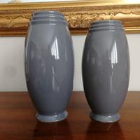 BIS DI VASI IN CERAMICA COLORE GRIGIO CM 32 E 29