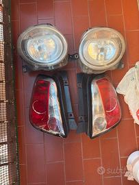 Fari anteriori e fanali posteriori Fiat 500