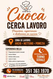 Lavoro come cuoca