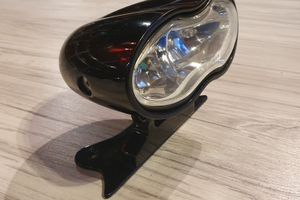 Faro nero regolabile Moto Custom Special