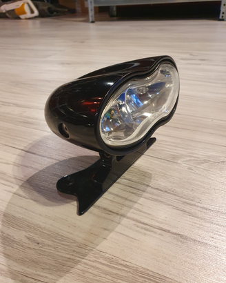 Faro nero regolabile Moto Custom Special